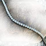 WAVEBEAD Glitzer Pferde Stirnriemen aus Leder mit Strass, schwarz, geschwungen - Warmblut Stirnband (42 cm - WB) (White Diamond ~ ...