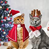 Weihnachten Haustier Anzug,4 Stücke Haustier Weihnachtskostüm,YEESON Katze Weihnachten Kostüm,Haustier Weihnachtskostüme Set für Kleine Hunde Katzen