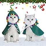Weihnachten Haustier Anzug,Verstellbarer Umhang Weihnachtskostüme für Hunde Katzen, Weihnachten Hund Herbst Winter Warm Kleidung, Geschenk für Hund Katze, Haustier Kostüm ...