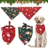 Weihnachten Hund Halstuch, Haustier Bandana Schal Dreieck Lätzchen Rot Grün Kopftücher für Weihnachts Haustier Kostüm Zubehör, Hundehalstuch Bandanas für Kleine ...