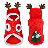 Weihnachten Hunde-Bekleidung Kleine Hunde Santa Anzug für Mops Chihuahua Yorkshire Haustier-Katzen-Kleidung Jacken-Mantel-Haustier-Kostüm(S)