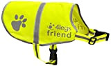 Yellow Dog Safety Reflective Lightweight Vest with Leash Hole 5 Sizes - Snap Lock Buckle Straps, High Visibility for Outdoor ...