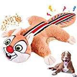 Yzmewael Hundespielzeug Welpenspielzeug Quietschspielzeug für Hunde, Kuscheltier Kauspielzeug Spielzeug Hund, Hundespielzeug Plüsch Unzerstörbar für Große Kleine Hund und Welpen (Eichhörnchen)