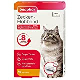 Zecken-Flohband Katze | Wirkt 8 Monate gegen Zecken & Flöhe | Mit SOS-Suchservice & Sicherheitsverschluss | Wasserfest | Farbe: Weiß ...