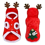 Zonfer Weihnachten Hunde-Bekleidung Kleine Hunde Santa Anzug Für Mops-Haustier-Katze Kleidung Mantel Haustier Kostüm