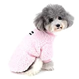 Zunea Wintermäntel für kleine Hunde Fleece Warm Hundepullover Sweater Welpen Winterjacke Chihuahua Katze Kleidung Haustier Jungen Mädchen Hundebekleidung Rosa S